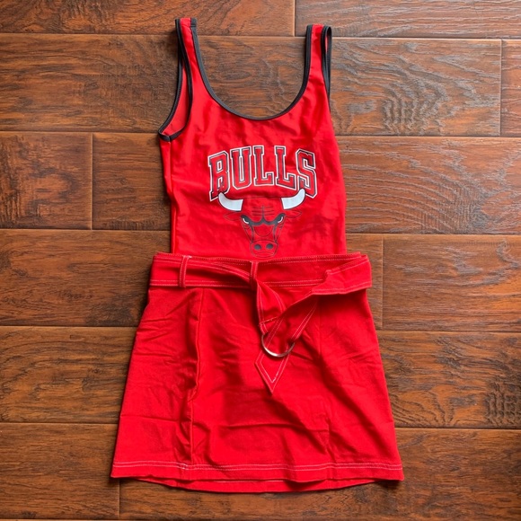 🍎 Red High Waisted Mini Skirt 🍎 - Picture 1 of 4